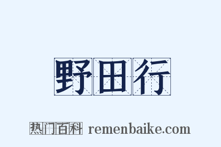 野田行是什么意思的图片